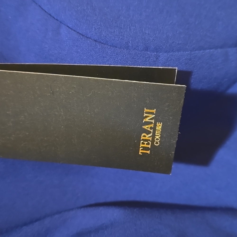 Terani couture royal blue gown. Never worn!! - Picture 2 of 9